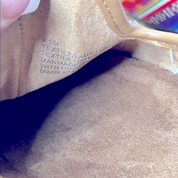 GB Gianni Bini l Aztec Multicolor Pom Pom Mule Sliders Slip On Colorful Sz. 9.5 - Picture 11 of 12